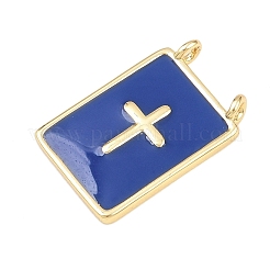 Brass Enamel Pendants&nbsp;KK-L251-01G-B