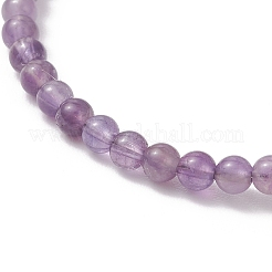 Natural Amethyst Beaded Cuff Bangles&nbsp;BJEW-JB13328-02