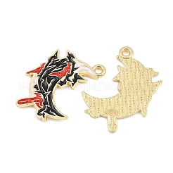 Alloy with Black Enamel Pendants&nbsp;AL-CBA2919-02G-10