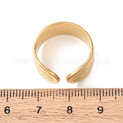 304 Stainless Steel Open Cuff Rings for Women&nbsp;RJEW-K309-22G