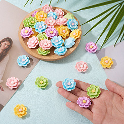 50Pcs 5 Colors 3D Opaque Resin Cabochons&nbsp;RESI-TA0005-02