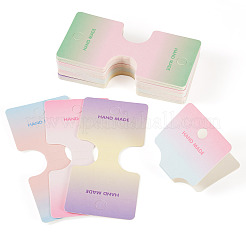 50Pcs 5 Colors Folding Paper Jewelry Display Cards&nbsp;ODIS-TA0001-08
