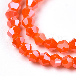 Opaque Solid Color Electroplate Glass Beads Strands&nbsp;EGLA-A039-P2mm-A03