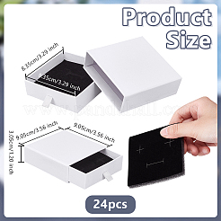 24Pcs Square Cardboard Jewelry Package Drawer Boxes&nbsp;CON-OC0001-75