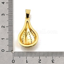 Brass Micro Pave Cubic Zirconia Pendants&nbsp;KK-Z104-09G