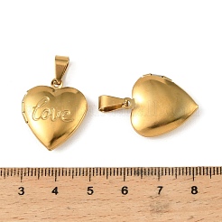 316 Stainless Steel Locket Pendants&nbsp;STAS-K321-22G