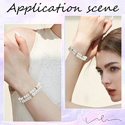 8Pcs 2 Colors Brass Micro Pave Clear Cubic Zirconia Twister Clasps&nbsp;ZIRC-BBC0001-97