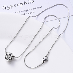 Non-Tarnish 304 Stainless Steel Boston Link Chain Necklace&nbsp;NJEW-S420-005B-P