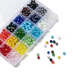 18 Colors Electroplate Glass Beads&nbsp;EGLA-X0006-03B-8mm