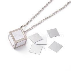 Sublimation Blank Aluminum Pendant Necklace&nbsp;NJEW-E020-04P