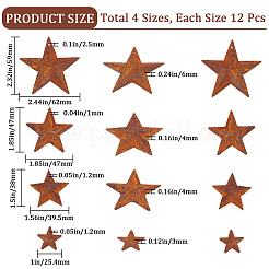 48Pcs 4 Styles Iron Pendants&nbsp;IFIN-GF0001-40