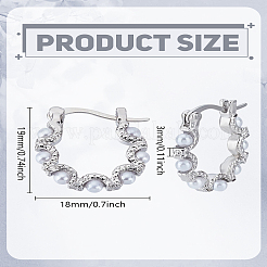 1 Pair Zinc Alloy Hoop Earrings&nbsp;EJEW-LP0003-66LG