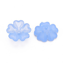 Transparent Frosted Acrylic Bead Caps&nbsp;X-MACR-S371-04A
