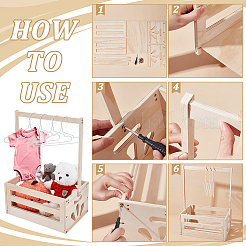 1 Bag Wooden Storage Box for Baby Products&nbsp;DJEW-UN0001-06
