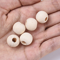 Unfinished Natural Wood European Beads&nbsp;X-WOOD-Q041-04D