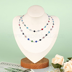 1Roll Handmade Glass Flat Round Link Chains&nbsp;CHC-BBC0001-14