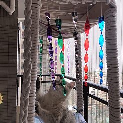 PVC Plastic Spiral Reflective Birds Repellent Safety Rod&nbsp;AJEW-GA0001-04