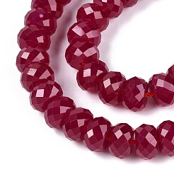 Lab Grown Red Corundum Beads Strands&nbsp;G-G106-A45-07