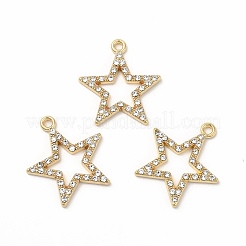 Alloy Rhinestone Pendants&nbsp;PALLOY-I217-19G