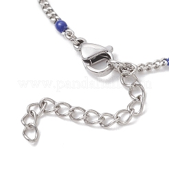 Blue Watermelon Stone Glass Bead Link Btacelets&nbsp;BJEW-JB13080