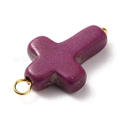 Synthetic Howlite Pendants&nbsp;PALLOY-JF00558-01
