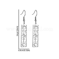 304 Stainless Steel Dangle Earrings&nbsp;FS-WGF2AD4-02