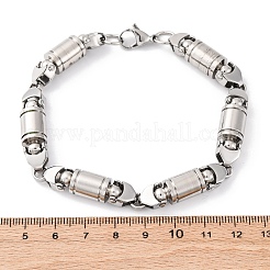 201 Stainless Steel Column Link Chain Bracelets&nbsp;BJEW-B078-150P