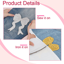 1 Set Bowknot Computerized Embroidery Cloth Iron on/Sew on Patches&nbsp;PATC-FG0003-27