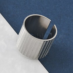 304 Stainless Steel Open Cuff Rings&nbsp;RJEW-A079-01D-P