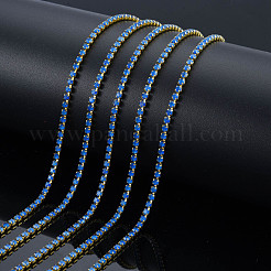 Brass Rhinestone Strass Chains&nbsp;CHC-N017-003B-B08