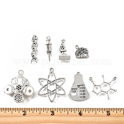 32Pcs 8 Styles Tibetan Style Alloy Charms&nbsp;TIBE-FP0001-07