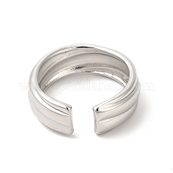 Non-Tarnish 304 Stainless Steel Lined Open Cuff Ring for Women&nbsp;RJEW-E063-29P