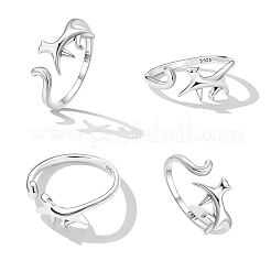 Cat Shape 925 Sterling Silver Cuff Rings&nbsp;FS-WG85062-01