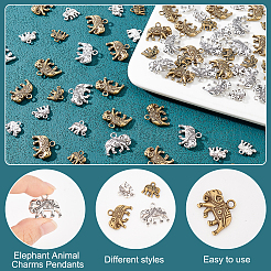 80Pcs 4 Style Tibetan Style Alloy Pendants&nbsp;TIBEP-AR0001-08