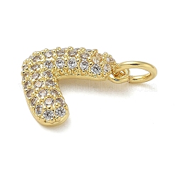 Rack Plating Brass Micro Pave Cubic Zirconia Pendants&nbsp;KK-K392-25G