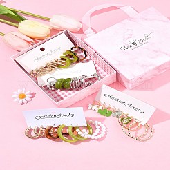 5 Sets 5 Colors Alloy Hoop Earring Sets&nbsp;EJEW-FS0001-23A