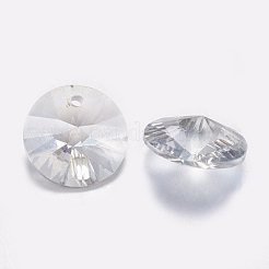 Faceted Glass Rhinestone Charms&nbsp;RGLA-F049-8mm-001BS