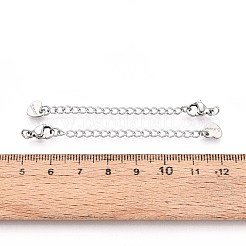 Tarnish Resistant 304 Stainless Steel Curb Chain Extender&nbsp;STAS-G310-06P