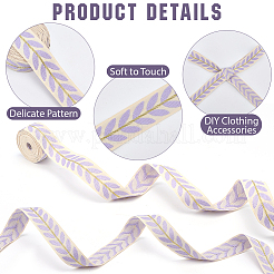 3 Yards Vintage Jacquard Polyester Ribbon&nbsp;SRIB-WH20020-020G