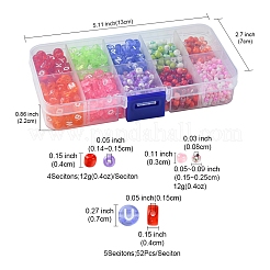 DIY Flat Round with Letter & Round Acrylic & Glass Seed Beads Jewelry Making Findings Kits&nbsp;DIY-FS0006-44