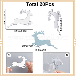 Deer Shape Plastic Wine Glass Charms&nbsp;AJEW-SC0001-63C