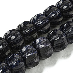 Synthetic Blue Goldstone Beads Strands&nbsp;G-G142-A10-01