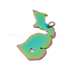 Ion Plating(IP) 304 Stainless Steel Pendants&nbsp;STAS-T038-84M