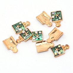Alloy Enamel Cabochons&nbsp;MRMJ-WH0067-34KCG