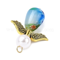 Handmade Millefiori Glass Pendants&nbsp;PALLOY-JF04573-02