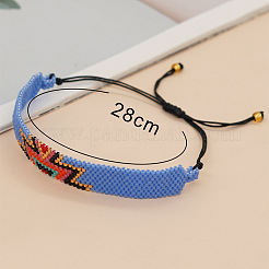 Glass Seed Beaded Braided Bead Bracelets for Women&nbsp;YT1333
