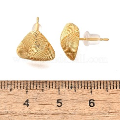 Brass Triangle Stud Earrings&nbsp;EJEW-Z083-03G