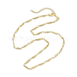 304 Stainless Steel Rectangle link Chain Necklaces&nbsp;NJEW-JN04746-02