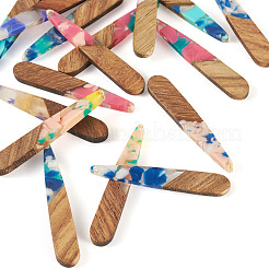 16Pcs 8 Colors Resin and Walnut Pendants&nbsp;FIND-TA0006-44
