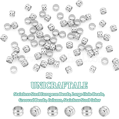 150Pcs 201 Stainless Steel European Beads&nbsp;STAS-UN0048-50